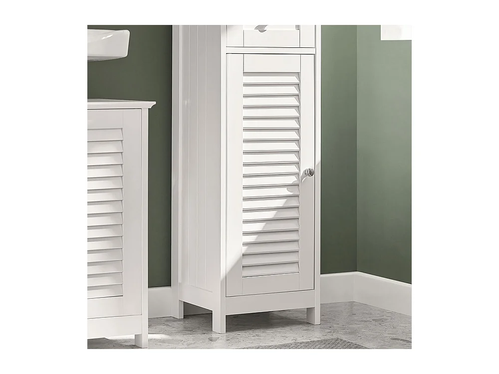 Meuble Colonne de Salle de Bain Armoire haute Meuble rangement, FRG236-W