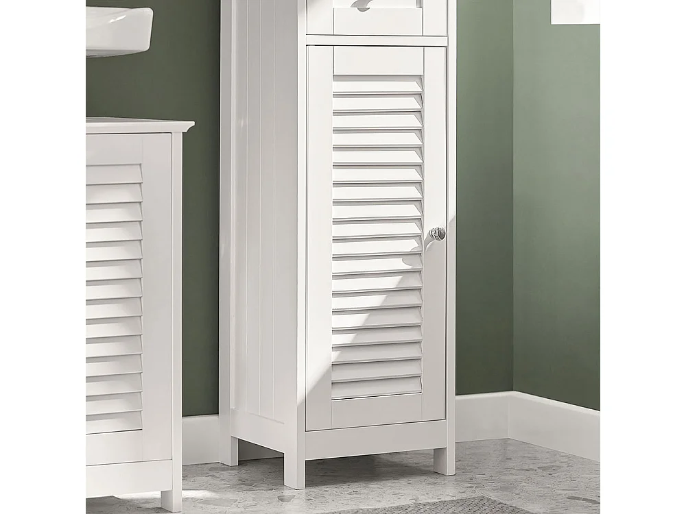 Meuble Colonne de Salle de Bain Armoire haute Meuble rangement, FRG236-W