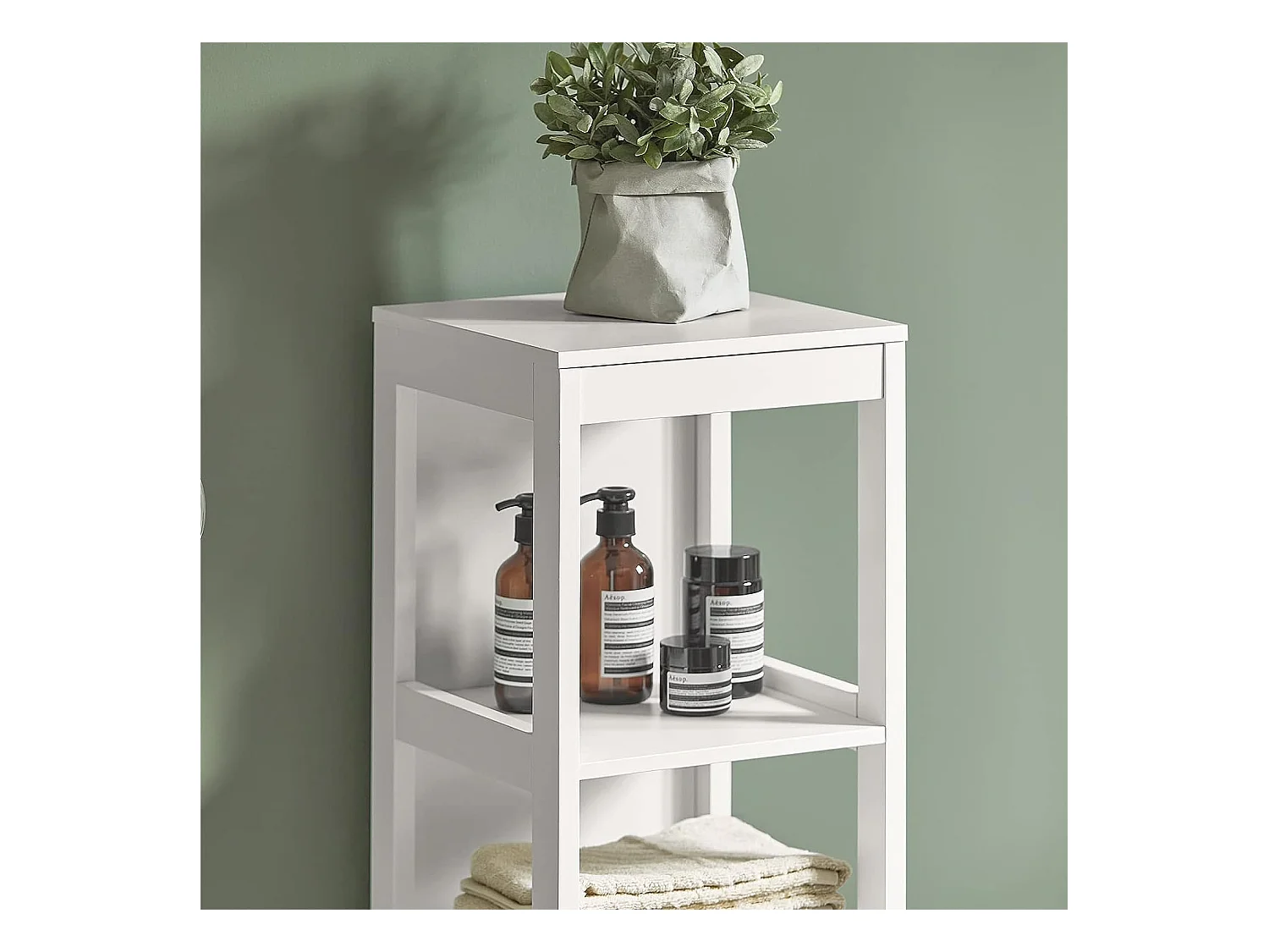 Wysoka szafka z szufladami, kolumna łazienkowa FRG126-W