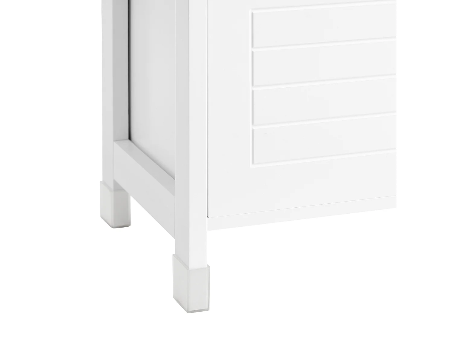 Meuble Colonne de Salle de Bain Armoire Toilette haute 4 étagères et 2 tiroirs Blanc, FRG126-W