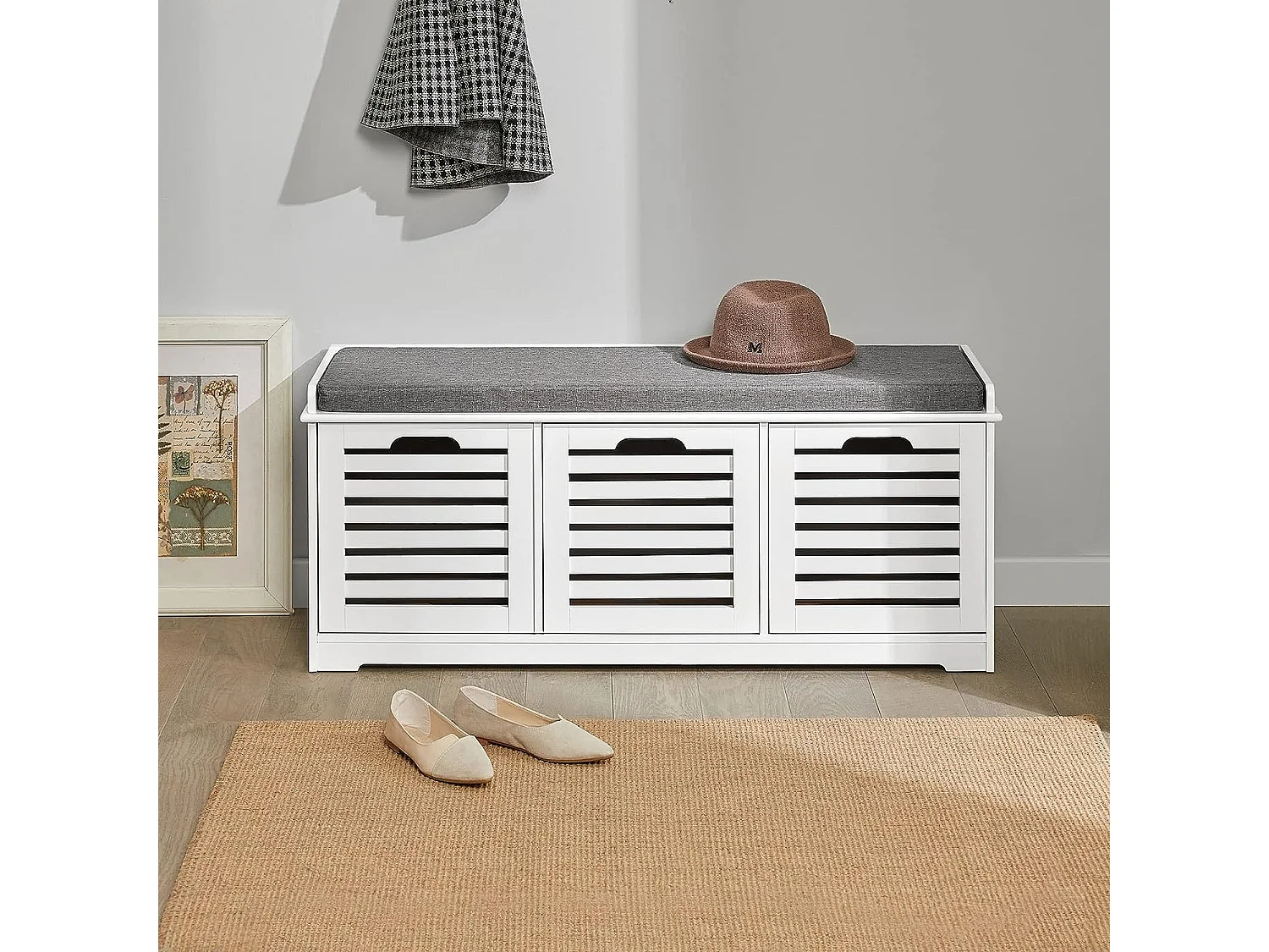 Ławka na buty z 3 drzwiami FSR23-W