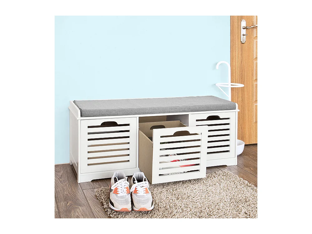 Ławka na buty z 3 drzwiami FSR23-W