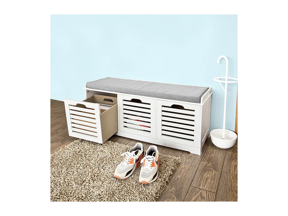 Ławka na buty z 3 drzwiami FSR23-W