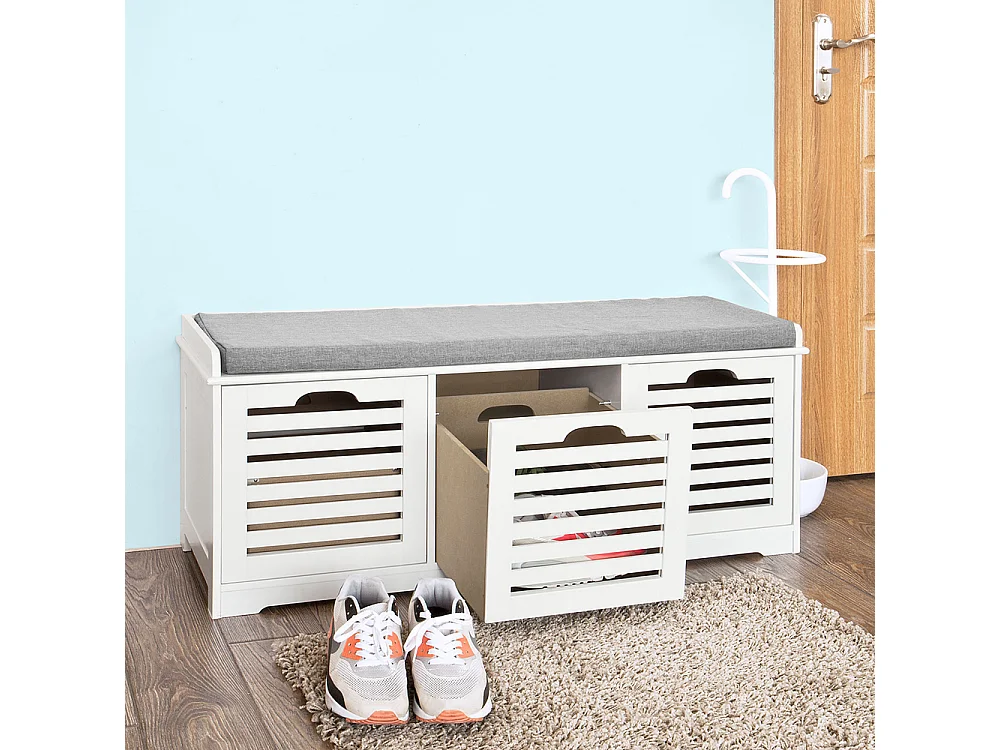 Ławka na buty z 3 drzwiami FSR23-W