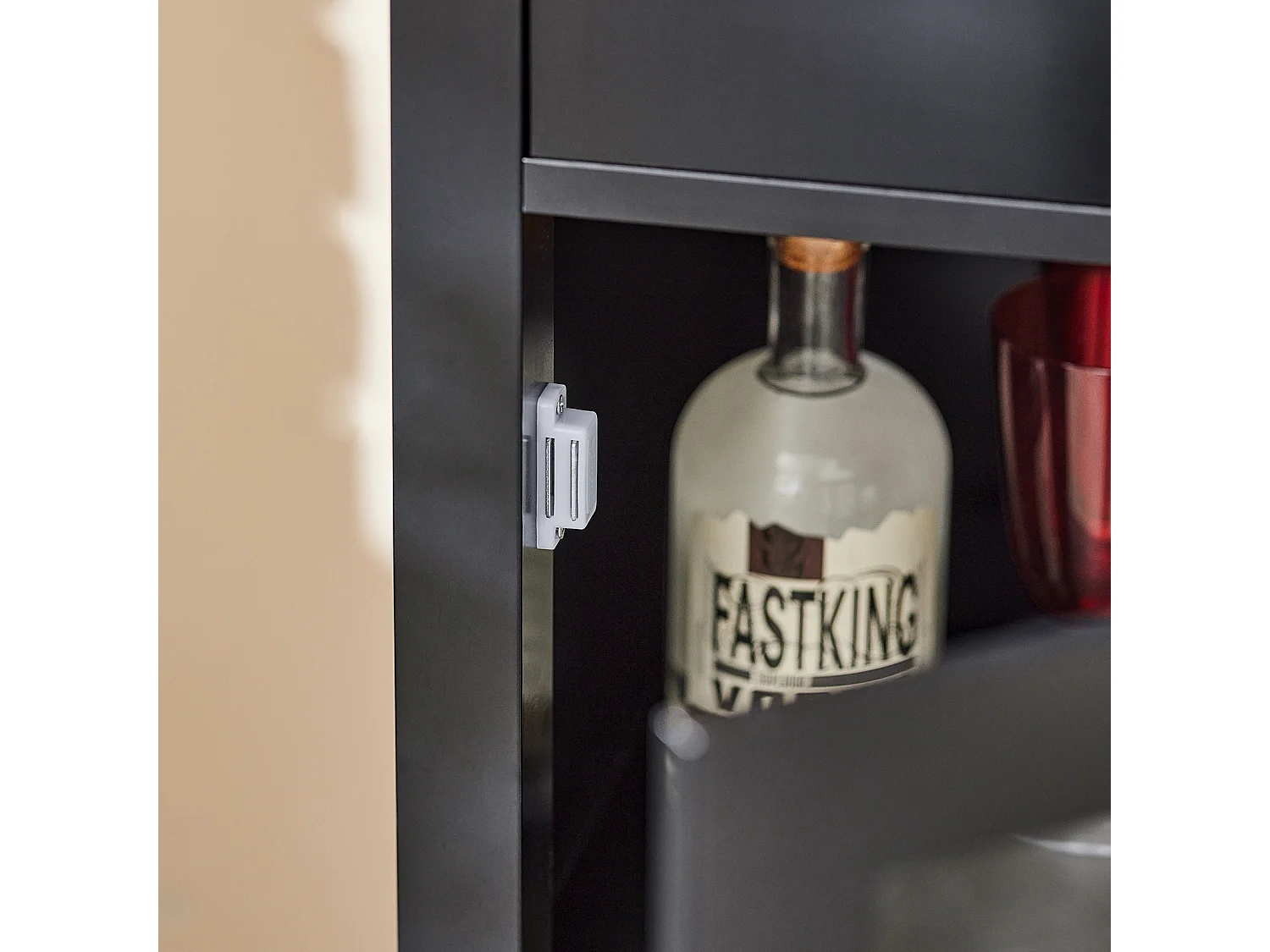 Chariot de Service Desserte de Cuisine à roulettes Meuble de Rangement, FKW98-SCH