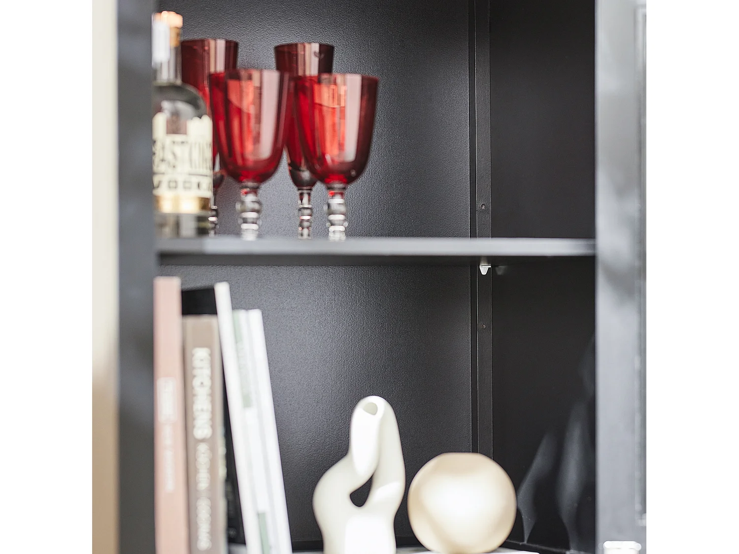 Chariot de Service Desserte de Cuisine à roulettes Meuble de Rangement, FKW98-SCH