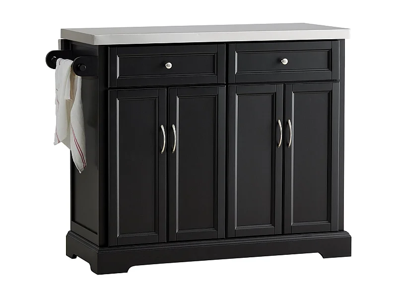 Kücheninsel FKW71-SCH 115 x 92 x 71 cm Schwarz