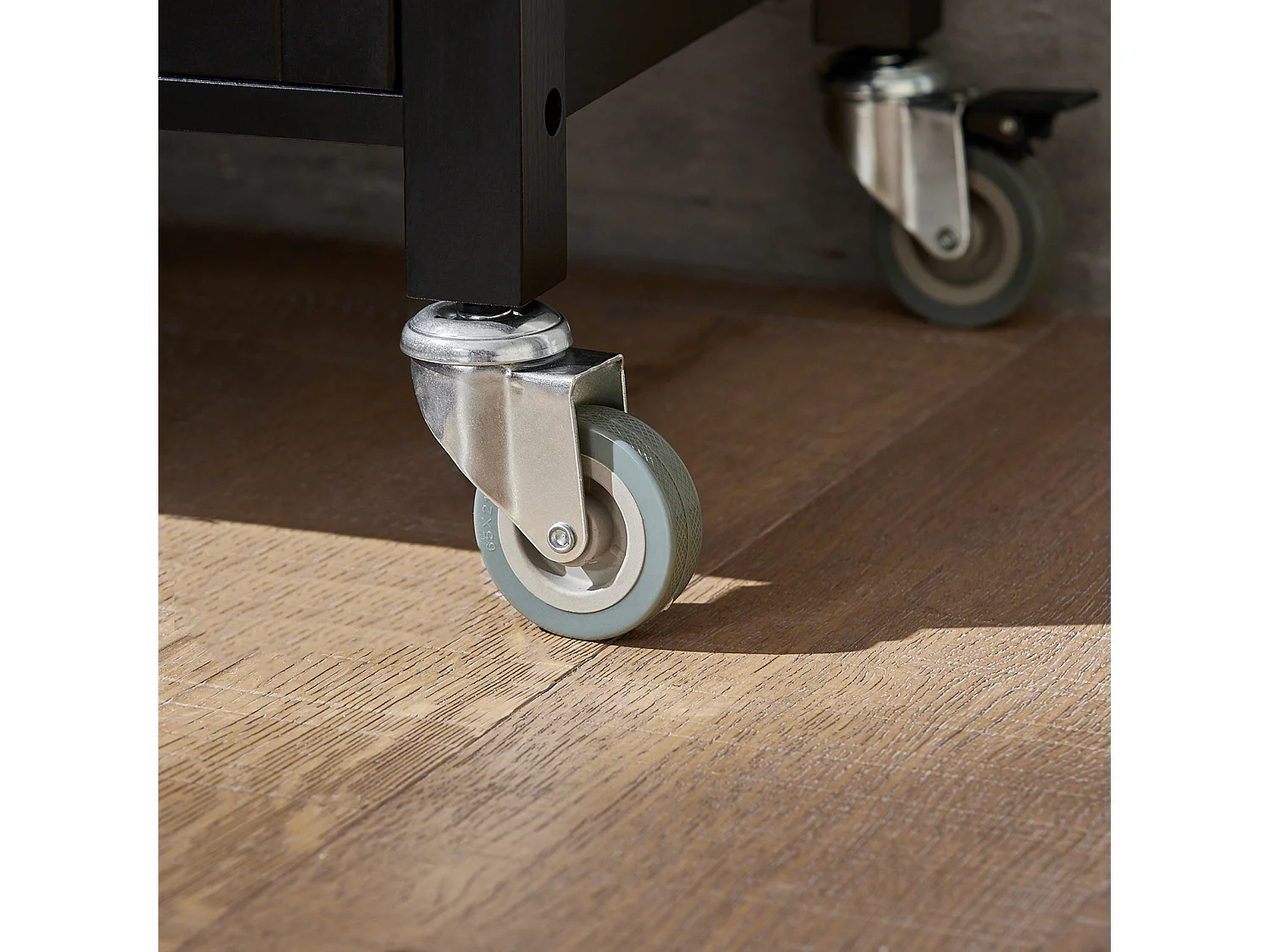 Desserte de Cuisine Roulante, Meuble de Rangement à roulettes Plateau en Acier INOX, FKW22-SCH