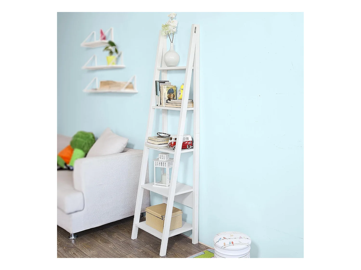 Półka na książki z 5 regał FRG101-W