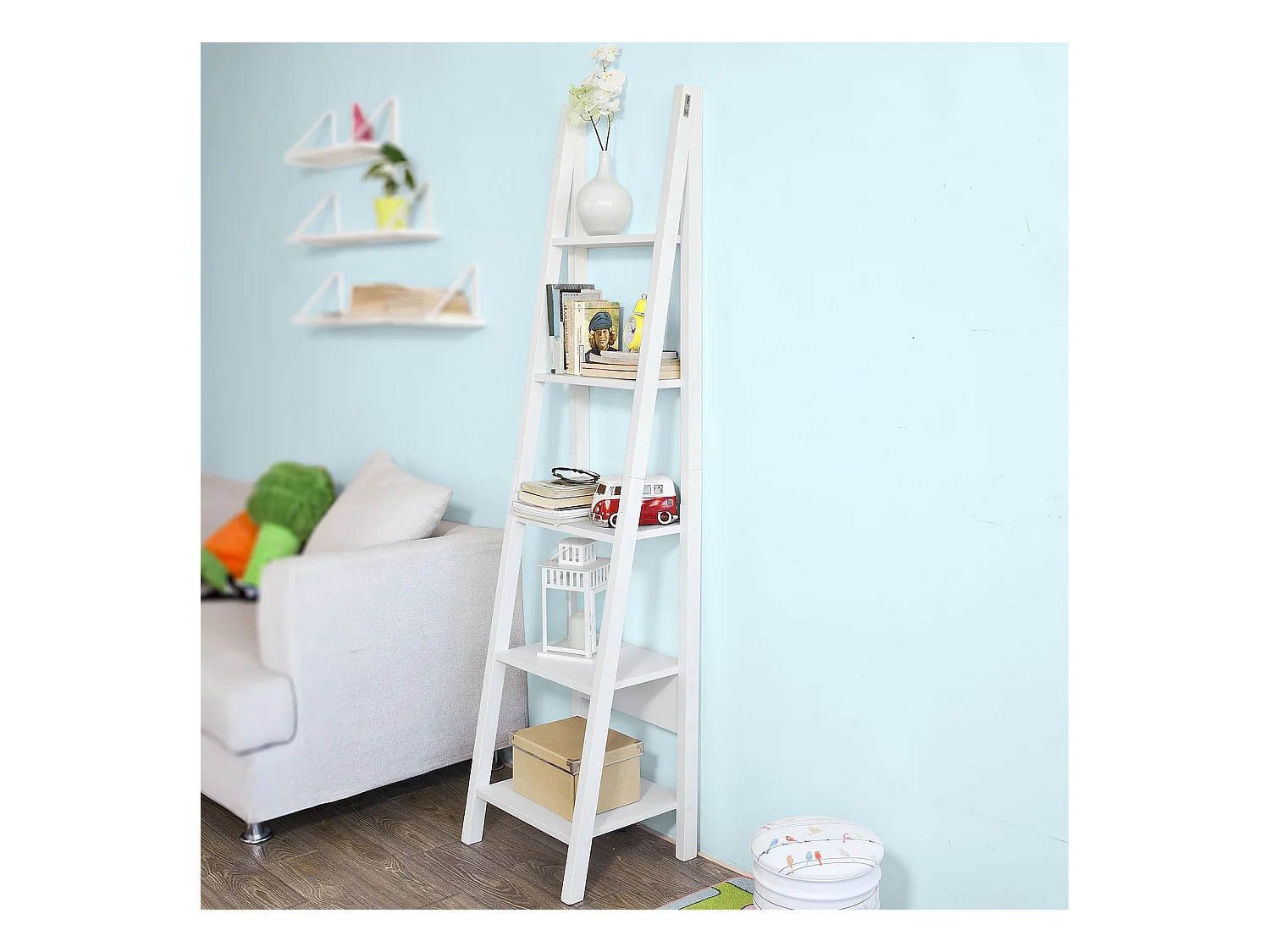 Półka na książki z 5 regał FRG101-W