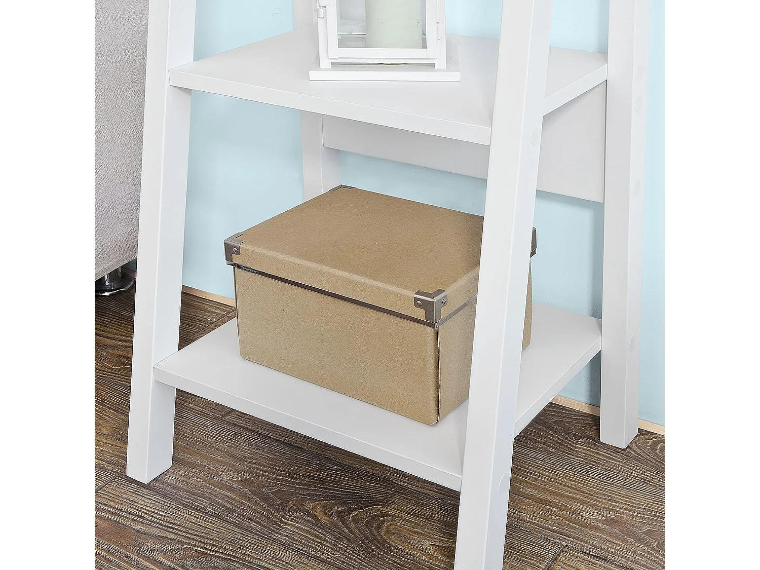 Étagère style échelle Bibliothèque - 5 étages –Blanc, FRG101-W