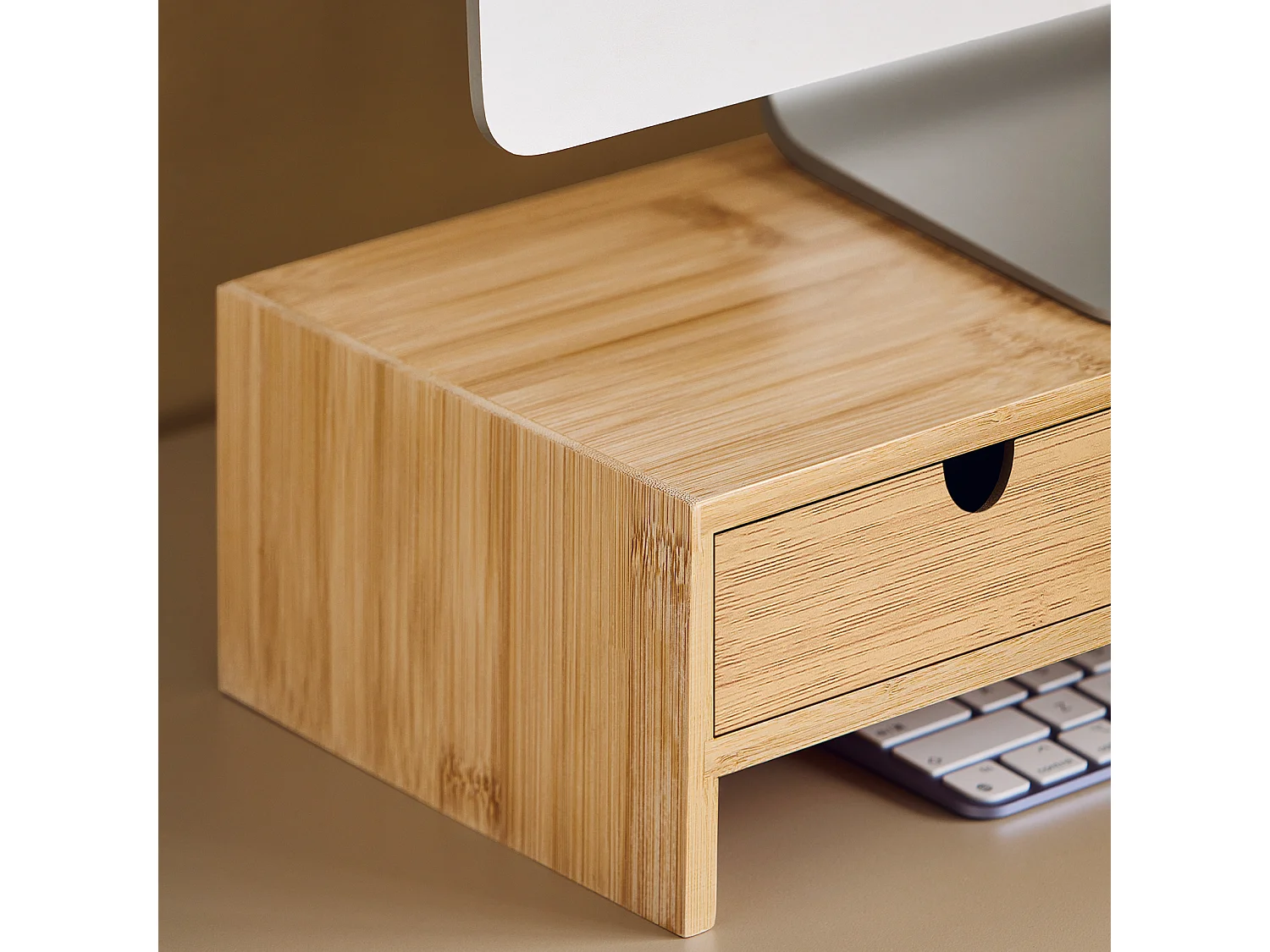 Pantalla Soporte para Monitor, Soporte de Sobremesa,bambú, Ergonómico para Universal Monitor FRG198-N SoBuy ES