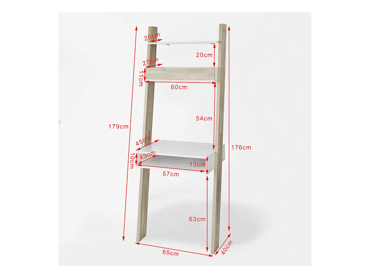 SoBuy Bücherregal FRG111-WN