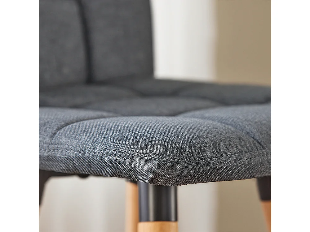 SoBuy FST50-DG x2 Barkruk set van 2 | Counter Stool Barkrukken Counter Stool met rugkruk donkergrijs