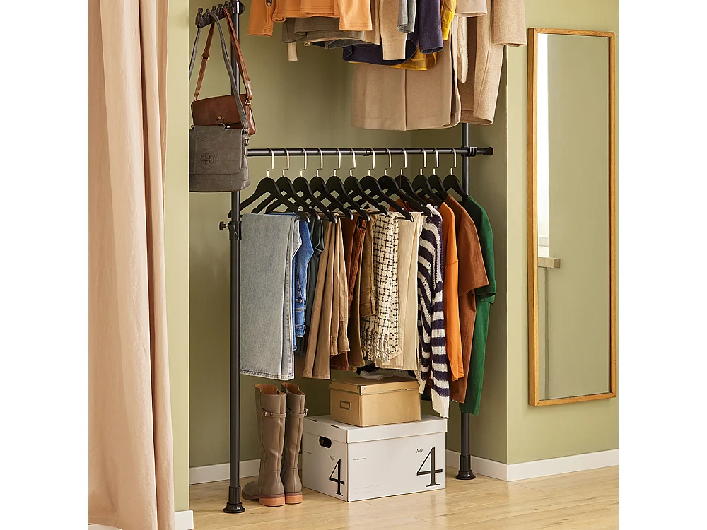 Garderoba z 2 drążkami teleskopowymi FRG109-SCH