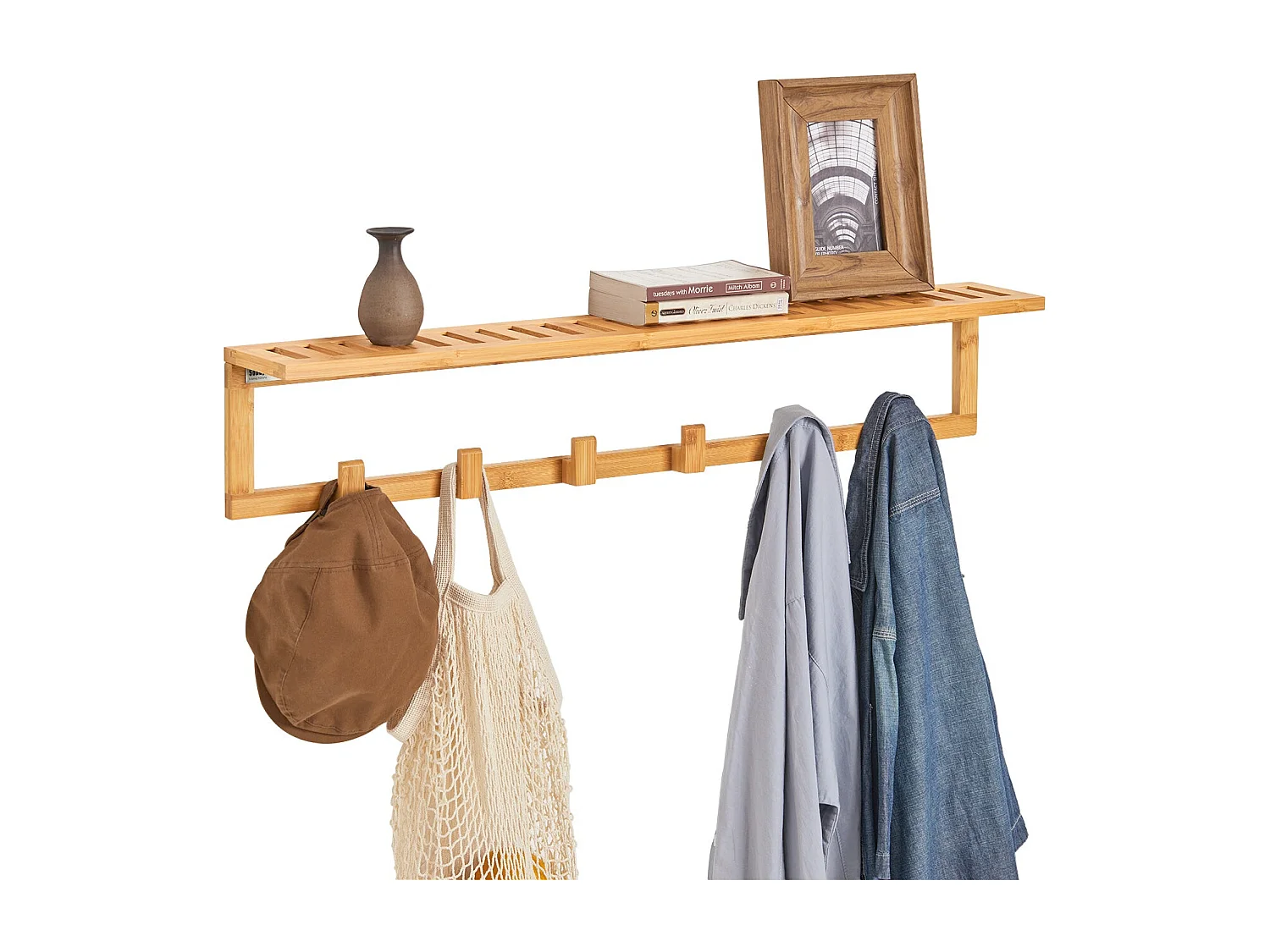 Wandgarderobe FHK06-N 90 x 17 x 13 cm Natur