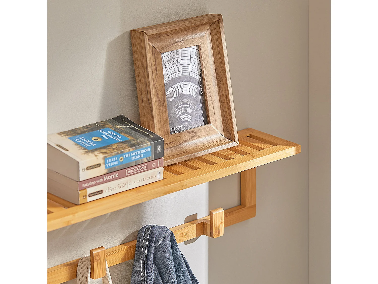 Wandgarderobe FHK06-N 90 x 17 x 13 cm Natur