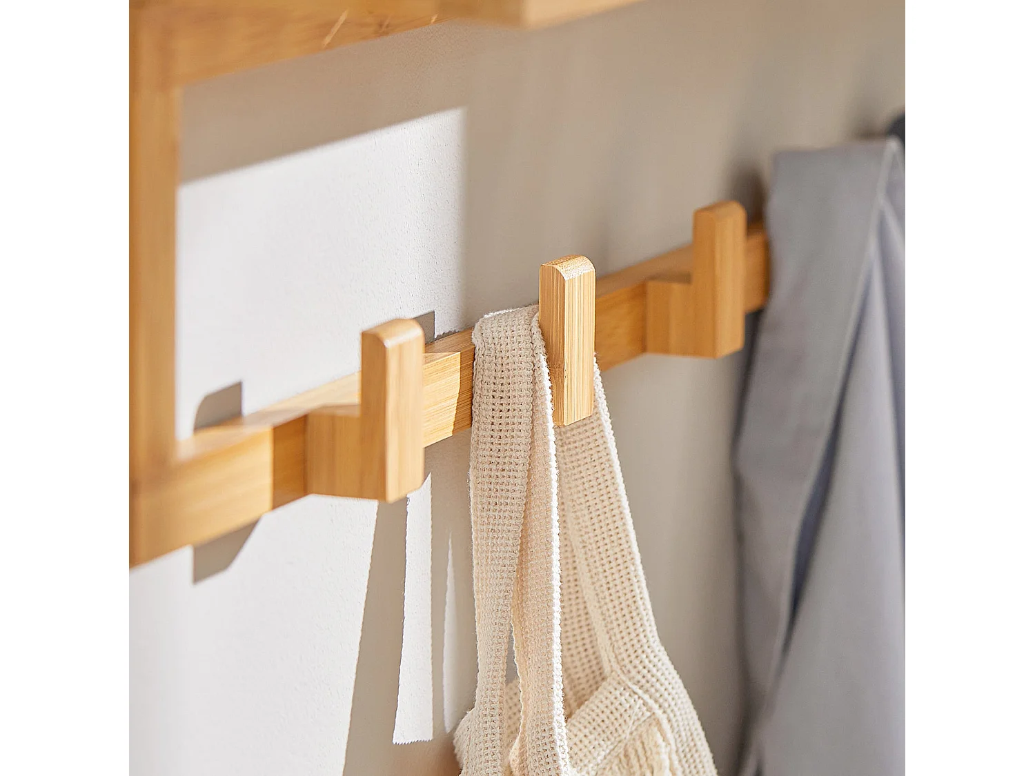 Wandgarderobe FHK06-N 90 x 17 x 13 cm Natur