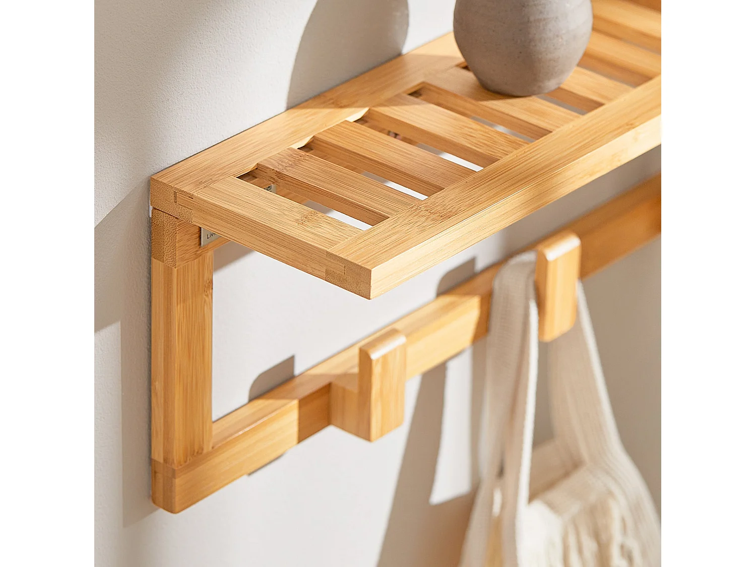 Wandgarderobe FHK06-N 90 x 17 x 13 cm Natur