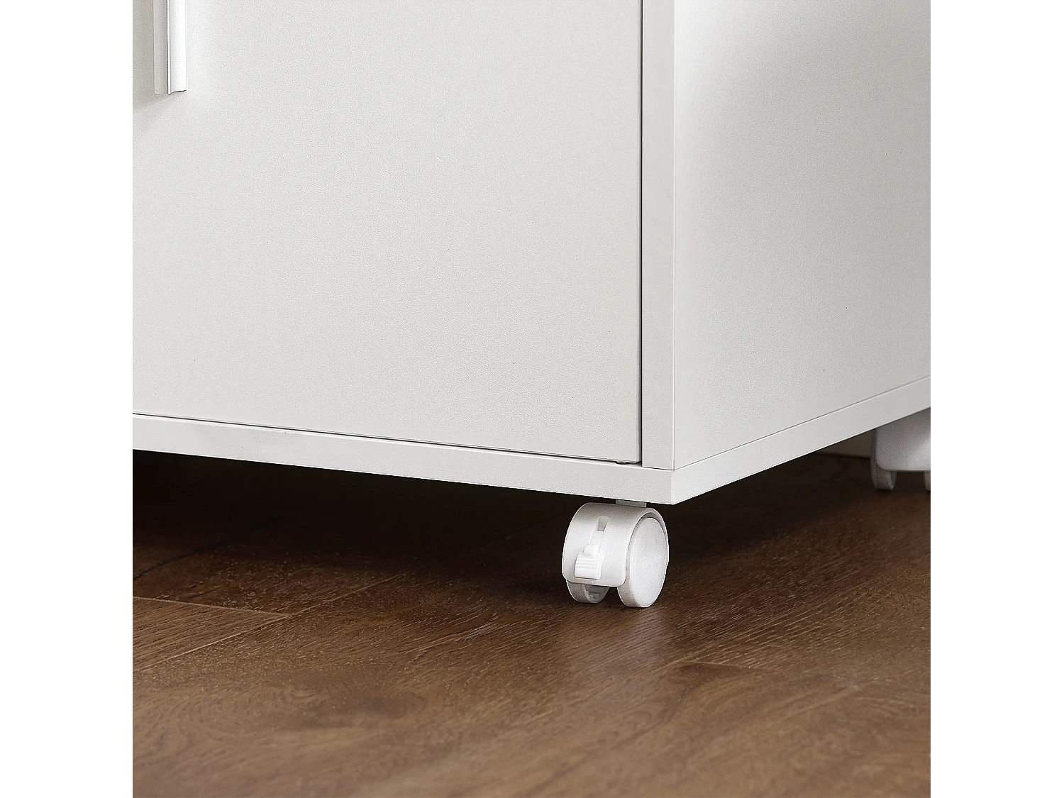 Desserte Micro-onde à Roulettes Meuble de Rangement Cuisine, FRG241-W