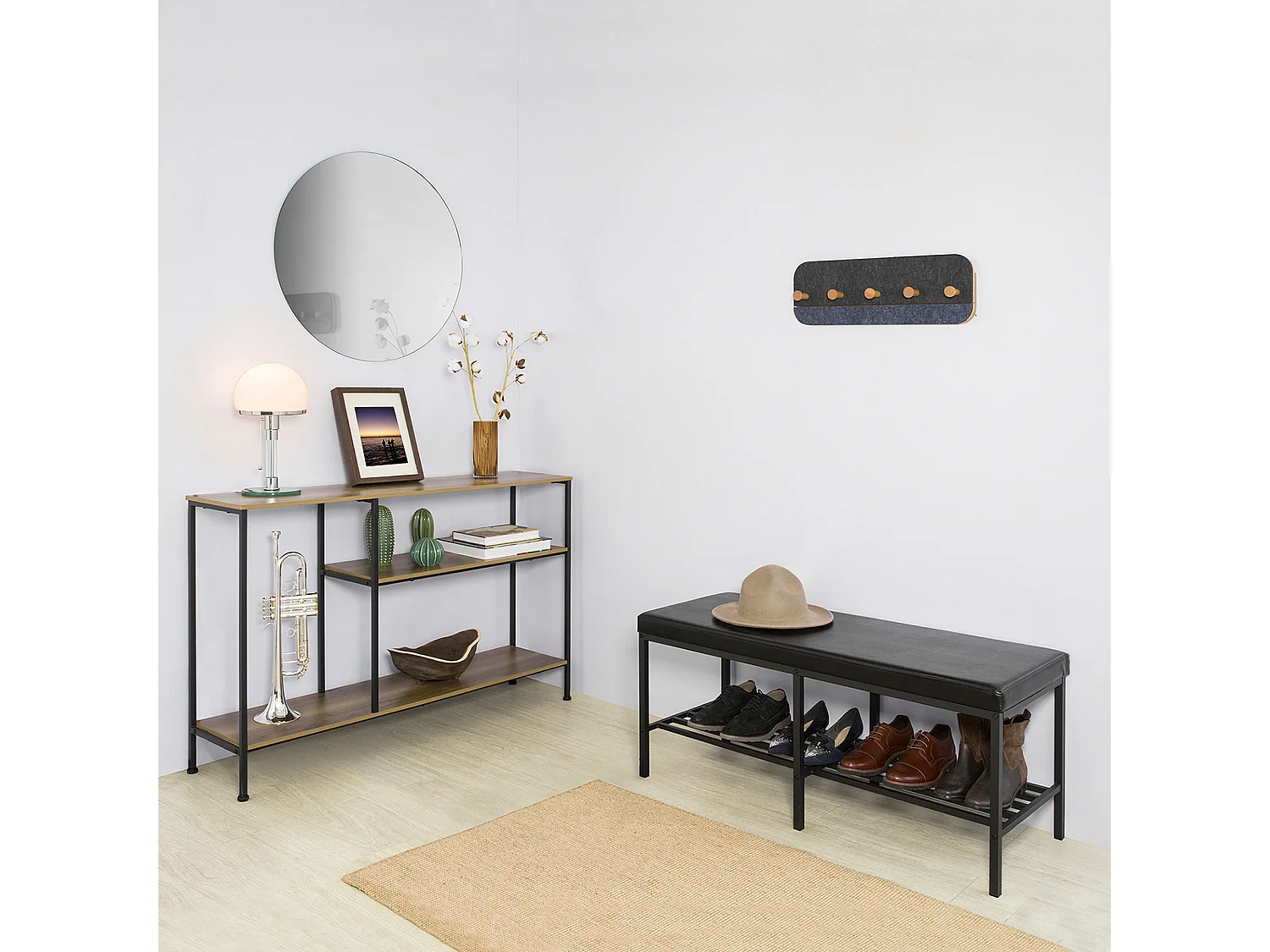 Stół konsolowy z półkami FSB35-PF