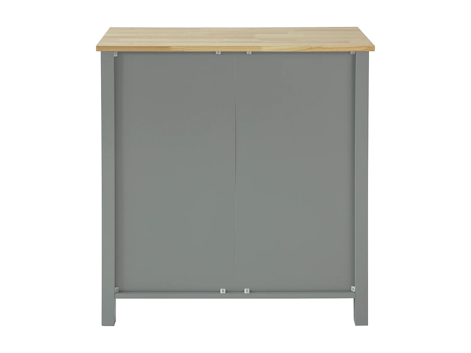 Rangement Table Console Meuble de Rangement avec 2 tiroirs et 2 Portes- Gris Clair, FSB25-HG
