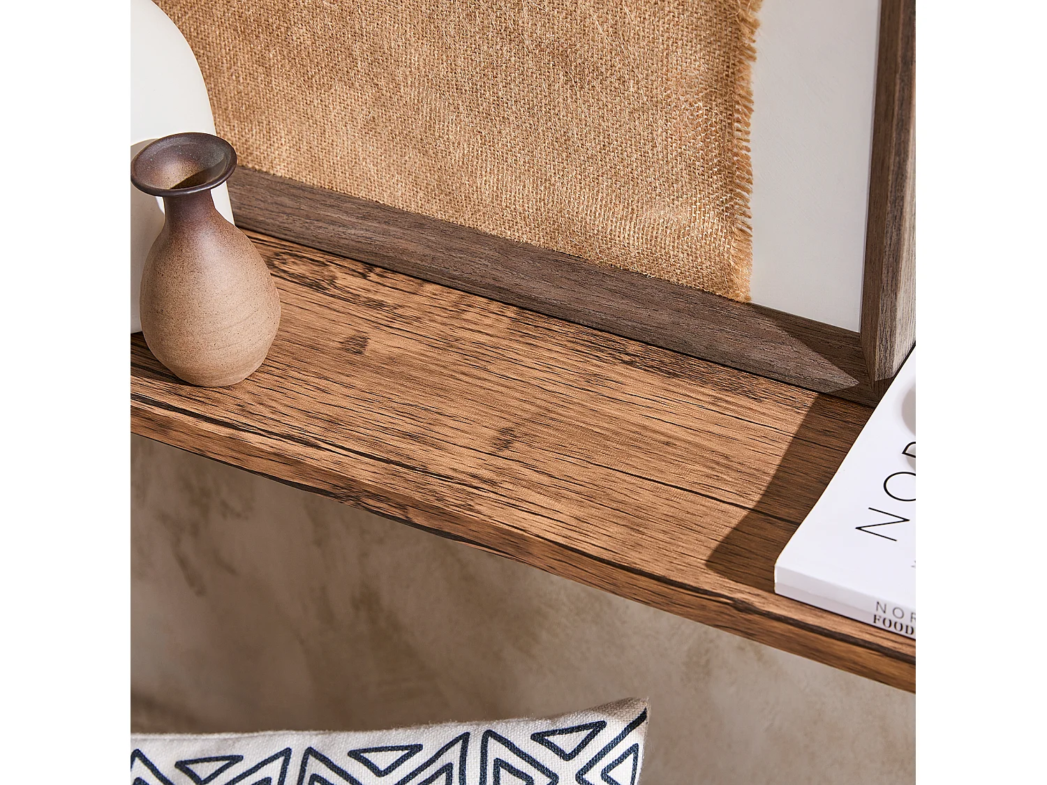 Table Console Table d'appoint Bout de canapé Table d'entrée Cadre et 4 Pieds en Fer, FSB19-N