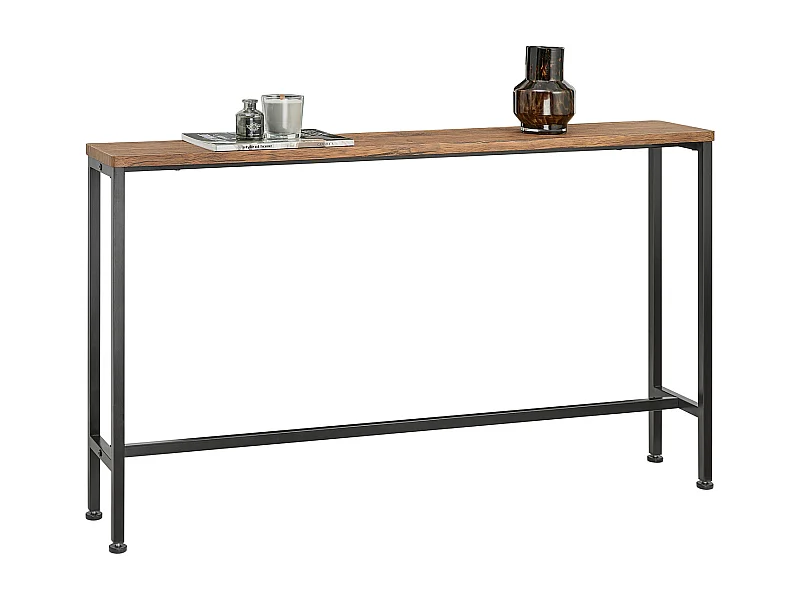 Table Console Table d'appoint Bout de canapé Table d'entrée Cadre et 4 Pieds en Fer, FSB19-N