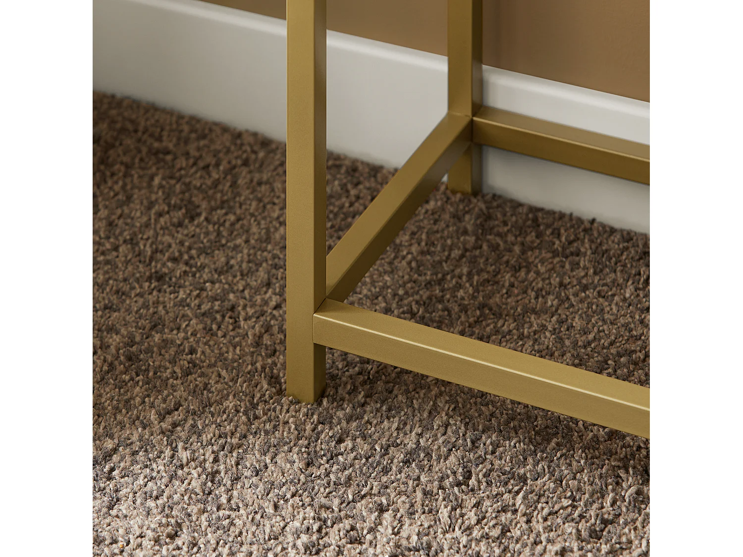 Table Console Table d'Appoint Bout de Canapé Table d’Entrée Effet Marbre Cadre, FSB29-G