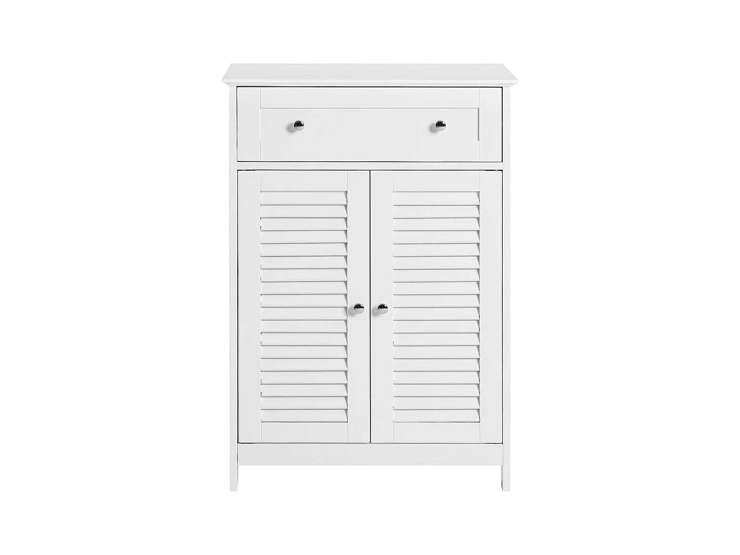 Meuble Bas de Salle de Bain Armoire Toilette Buffet Commode – Blanc, FRG238-W