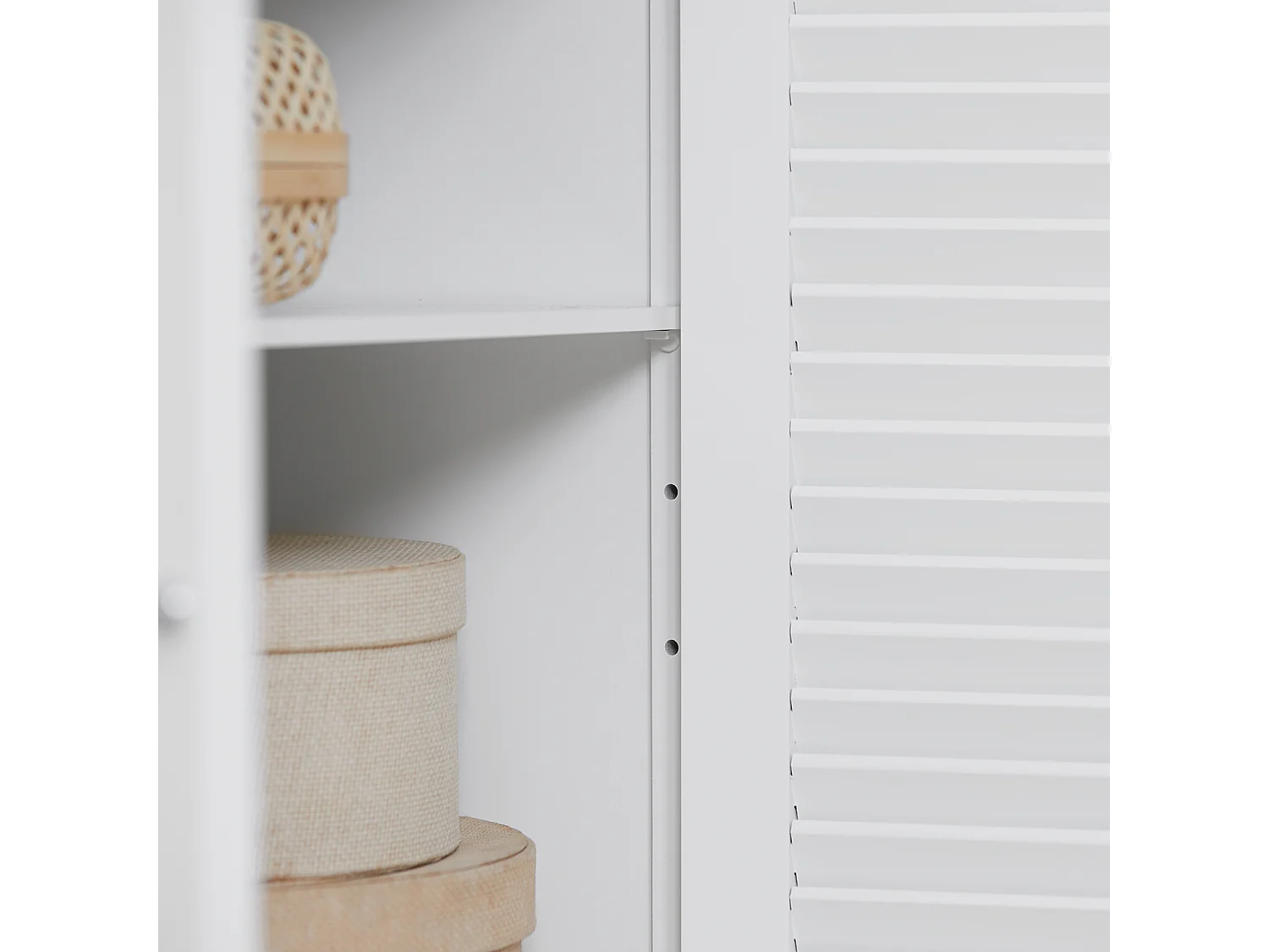 SoBuy FRG238-W Badkamer Dressoir Badkamermeubel Kolomkast Badkamerkast - MDF - Wit