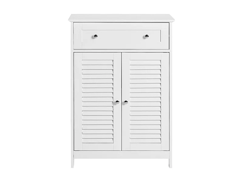 Meuble Bas de Salle de Bain Armoire Toilette Buffet Commode – Blanc, FRG238-W