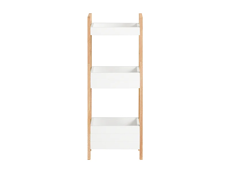 SoBuy biancheria bagno cesta bagno cesta biancheria Scaffale Bagno cesta scaffale mobili bagno salvaspazio bianco FRG226-WN