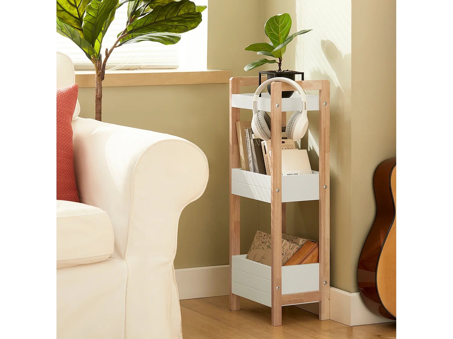 SoBuy FRG226-WN Półka łazienkowa w kolorze białym