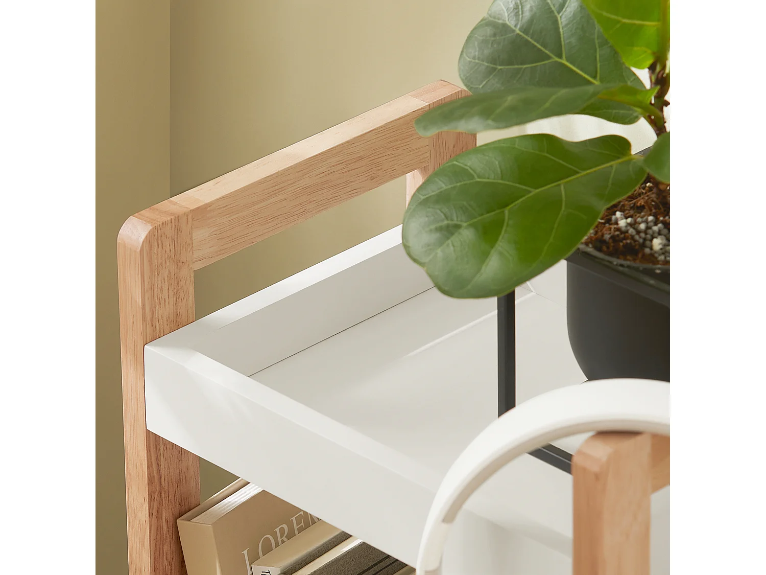 SoBuy FRG226-WN Półka łazienkowa w kolorze białym