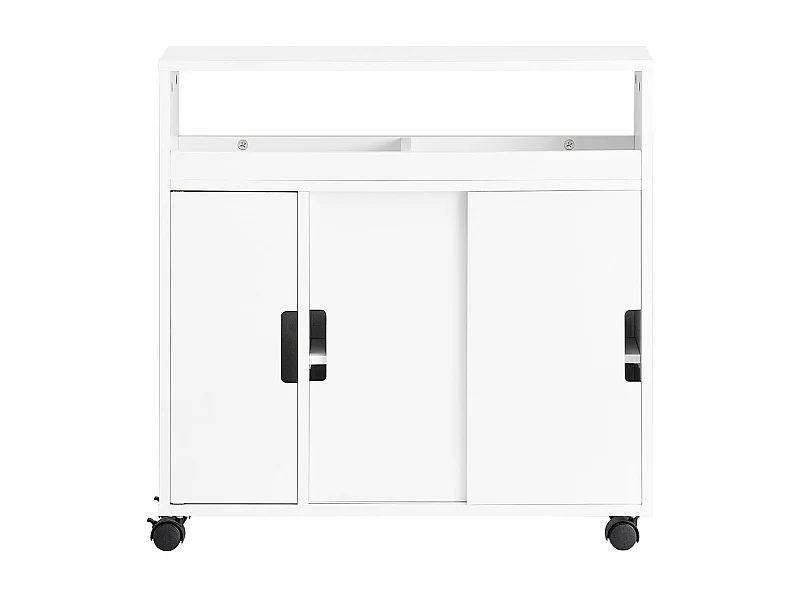 SoBuy BZR02-W Badkamertrolley Trolley Opbergruimte Badkamermeubel Wit