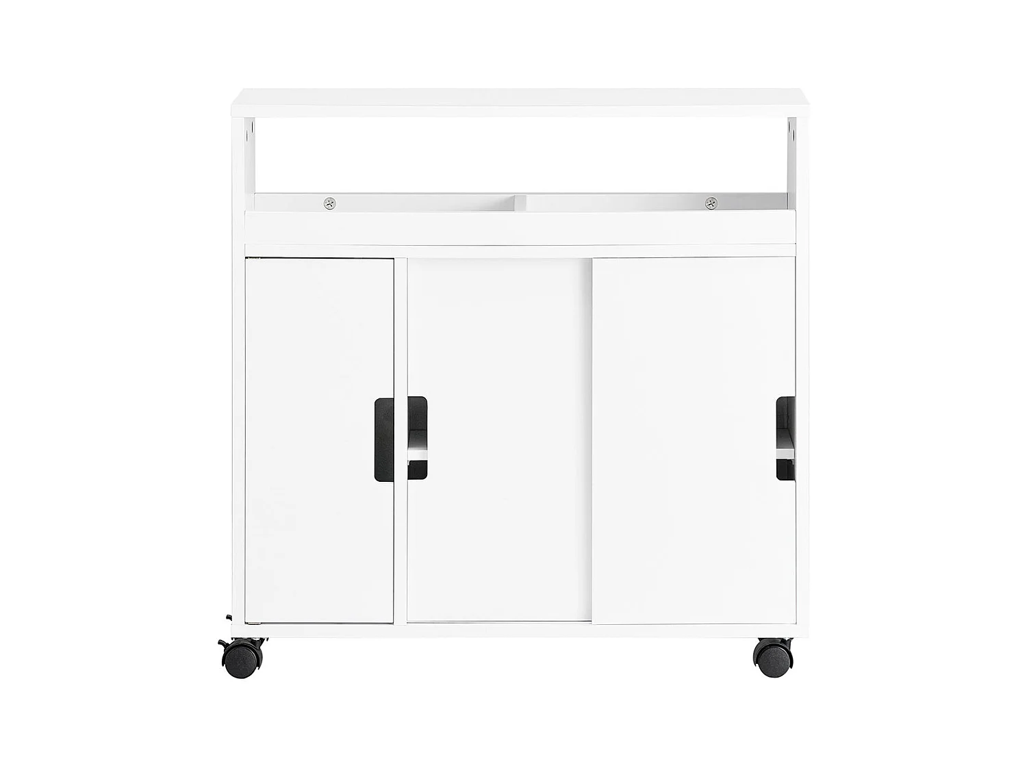 Carro Multiuso con Ruedas para Baño,Mueble Auxiliar Baño 2 Estantes y 2 Bandejas,Blanco BZR02-W SoBuy ES