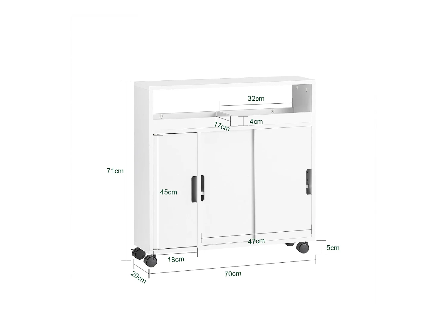 Meuble de Rangement Salle de Bain Armoire WC Meuble WC pour Papier, BZR02-W