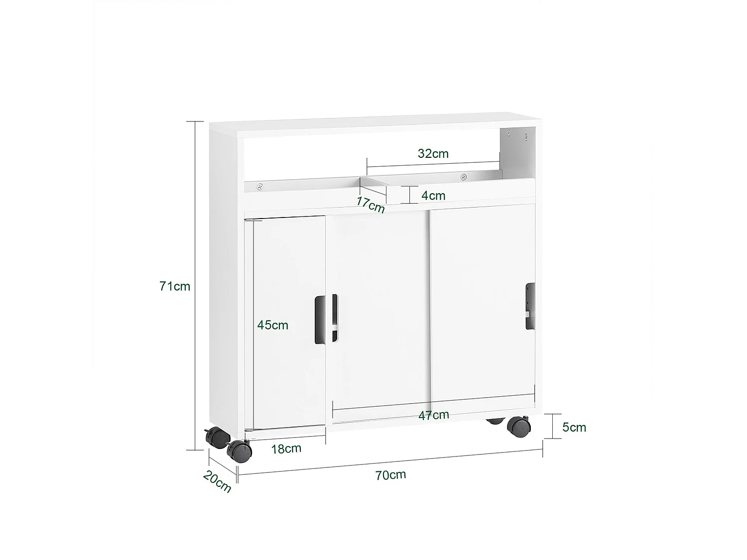 Meuble de Rangement Salle de Bain Armoire WC Meuble WC pour Papier, BZR02-W