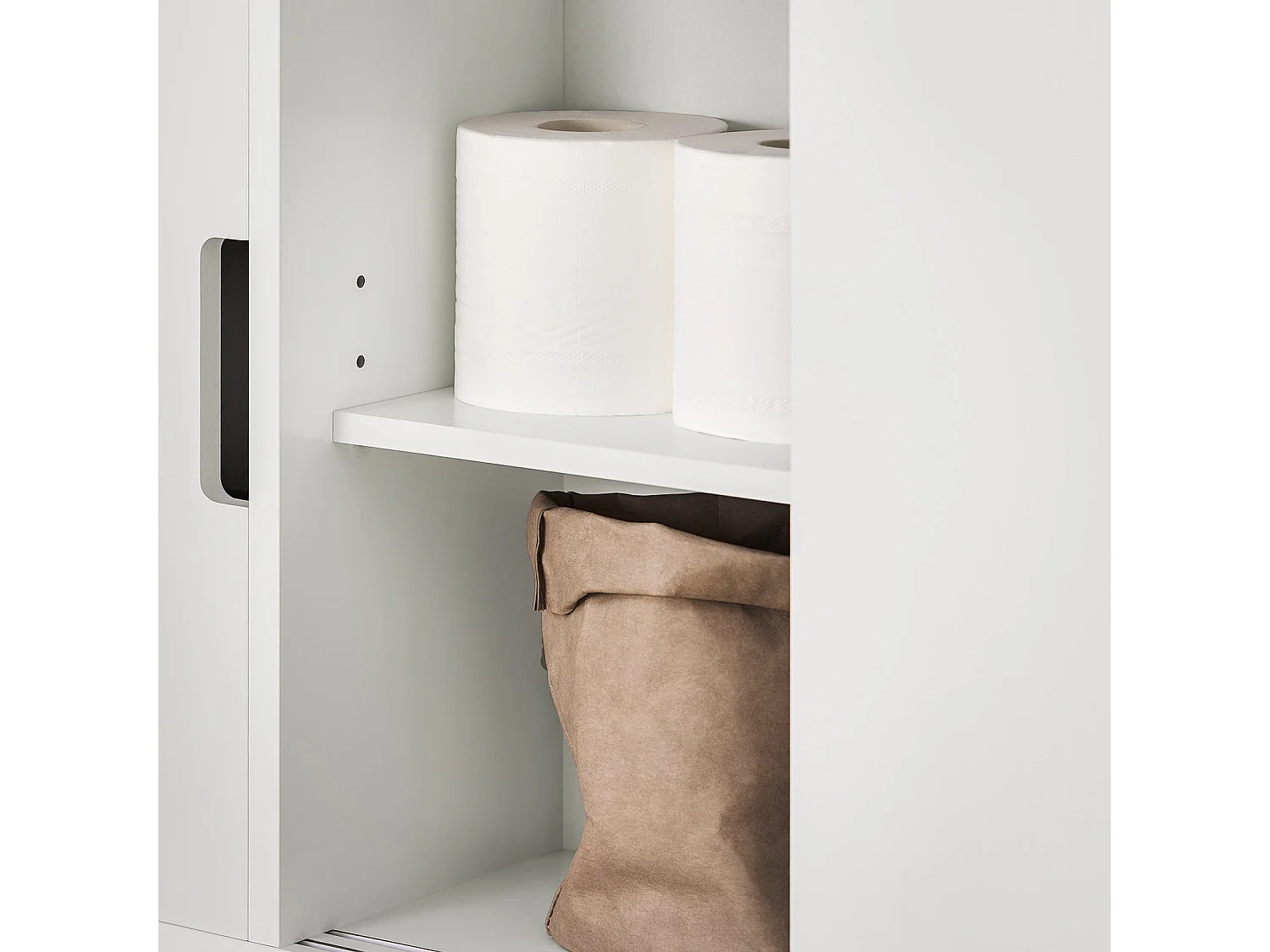 Meuble de Rangement Salle de Bain Armoire WC Meuble WC pour Papier, BZR02-W