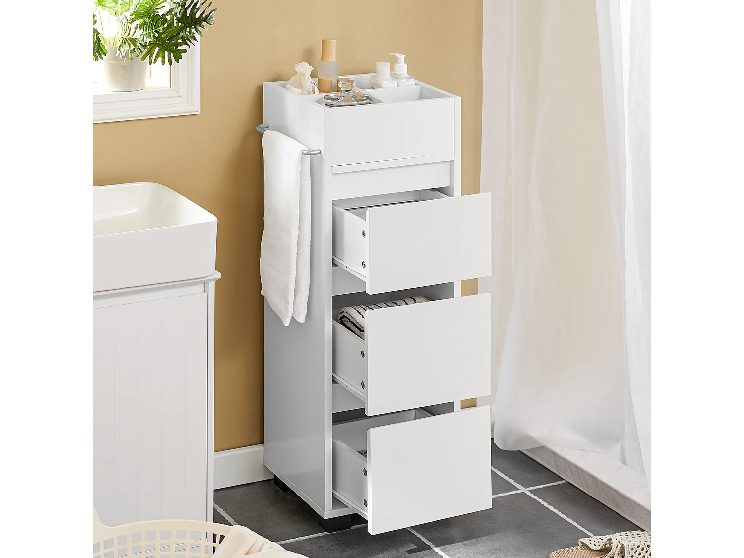 Szafka łazienkowa z kołami BZR29-W