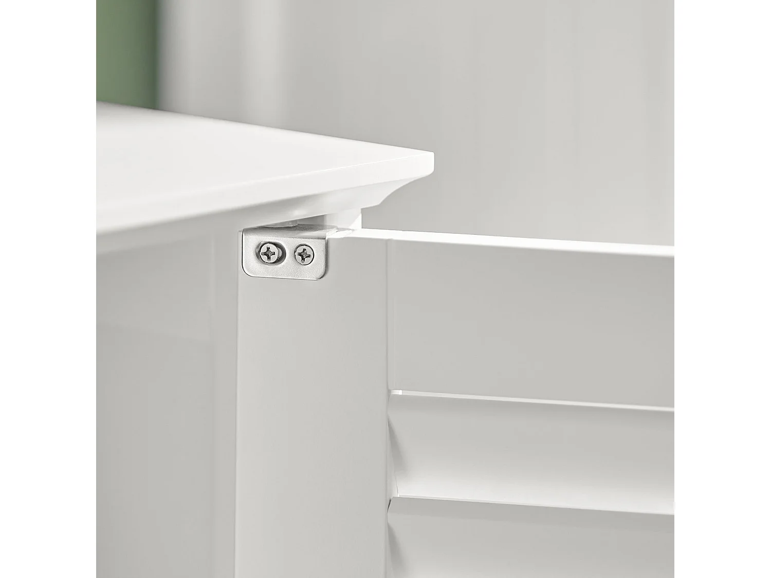 Meuble Sous-Lavabo Meuble de Salle de Bain Vasque - 2 portes et 2 étages -Blanc, FRG237-W