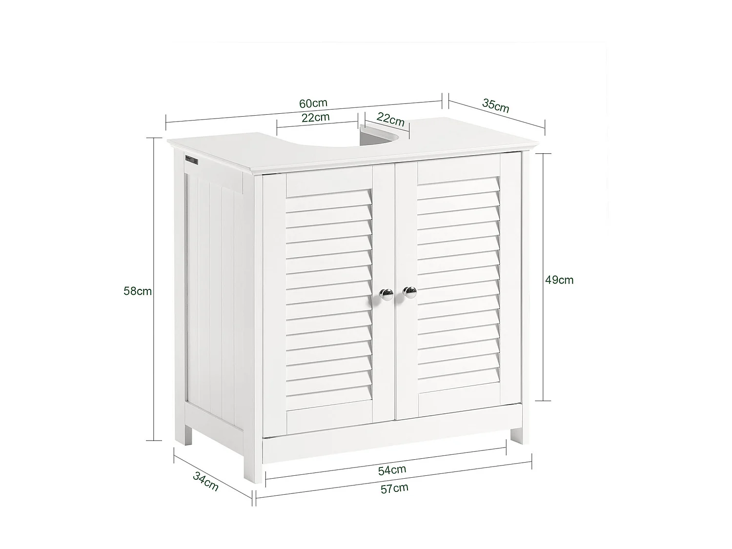 Szafka łazienkowa pod umywalkę FRG237-II-W