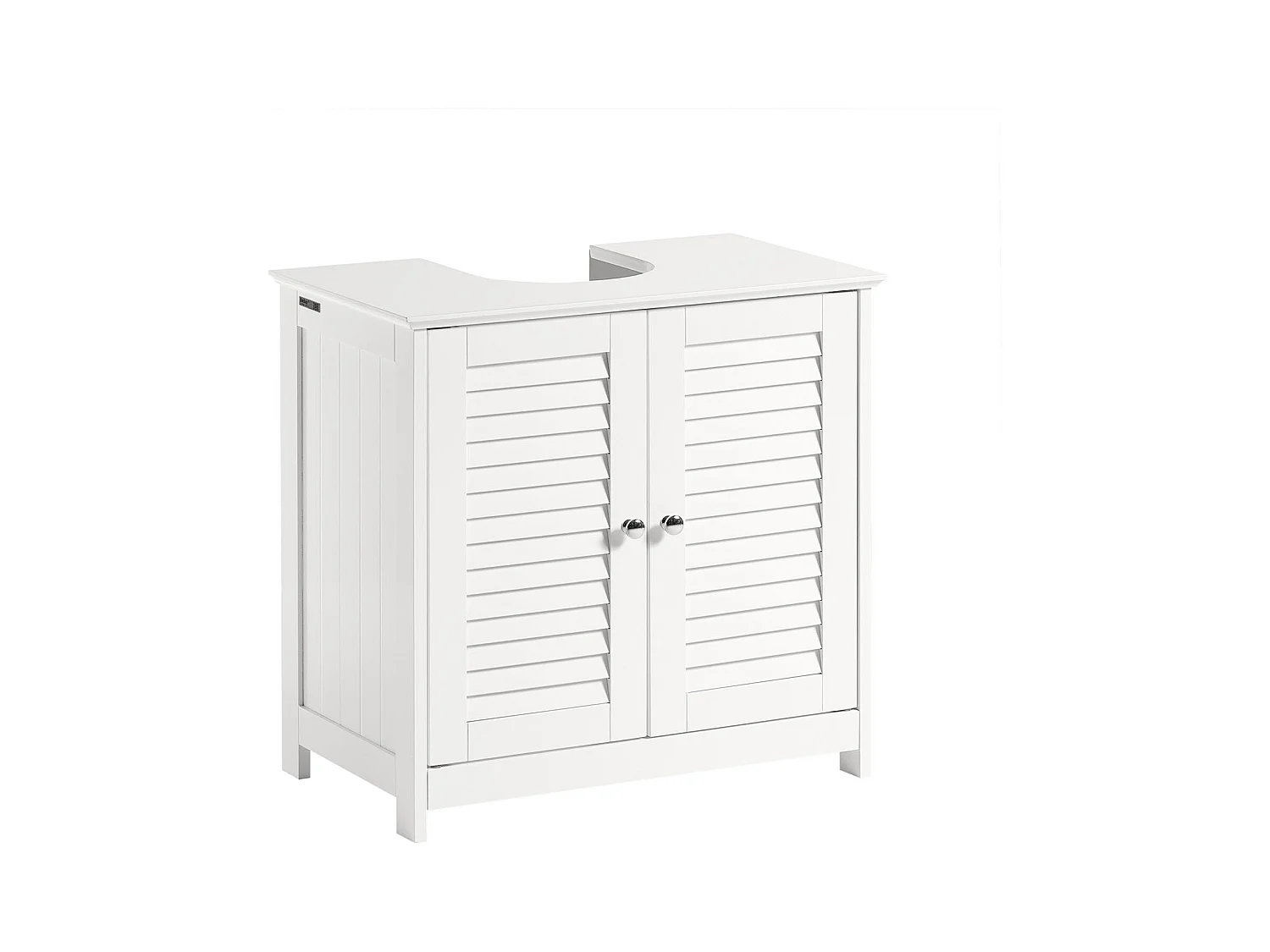 Meuble sous-Lavabo Meuble de Salle de Bain - 2 Portes et 2 étages -Blanc, FRG237-II-W