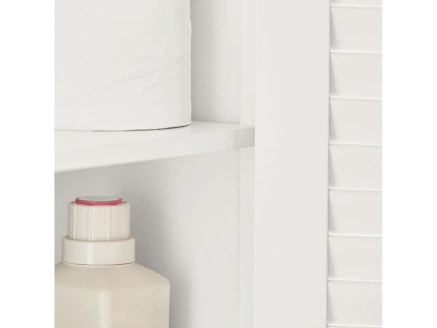 Meuble sous-Lavabo Meuble de Salle de Bain - 2 Portes et 2 étages -Blanc, FRG237-II-W