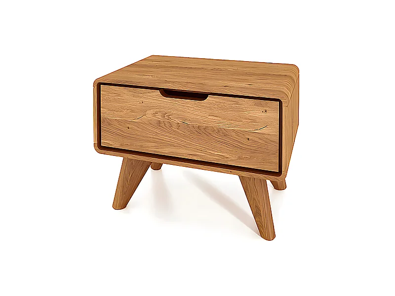 GREG - Nachttisch mit Schublade aus Wildeiche, naturgeölt