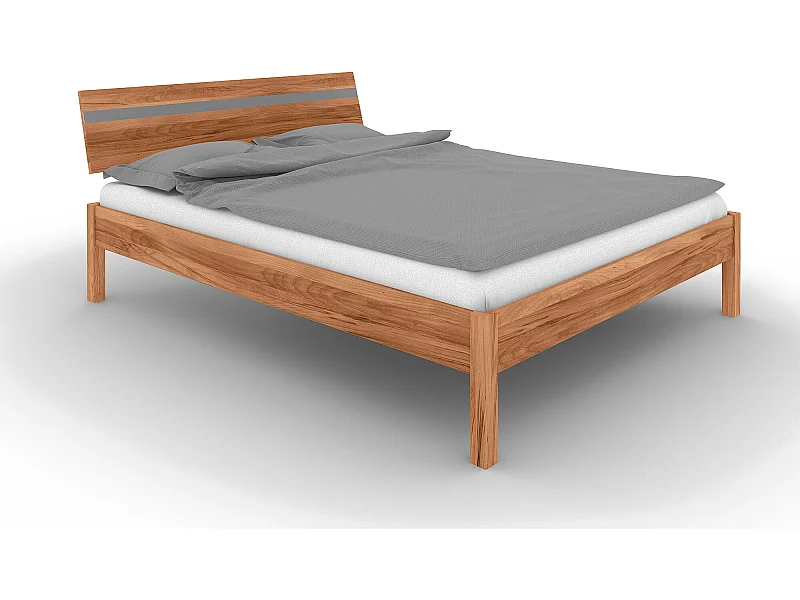 VENTO - Bett mit Holzkopfteil aus Kernbuche, naturgeölt 120x200
