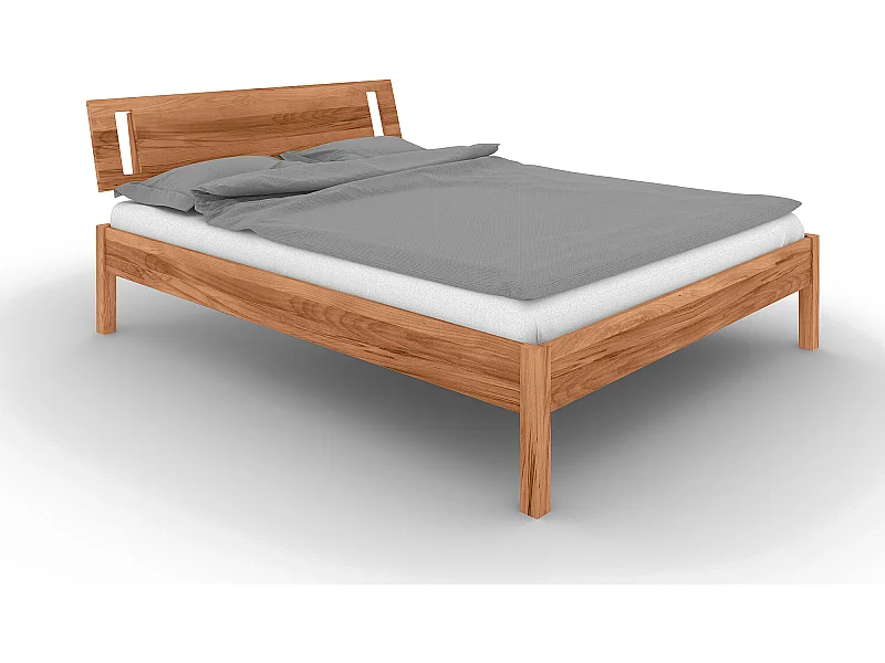 VENTO - Bett mit Holzkopfteil aus Kernbuche, naturgeölt 180x200