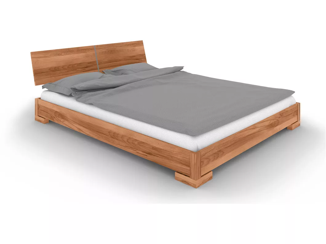 Kauf Unique VENTO - Niedriges Bett mit Holzkopfteil aus Kernbuche, naturgeölt 100x200