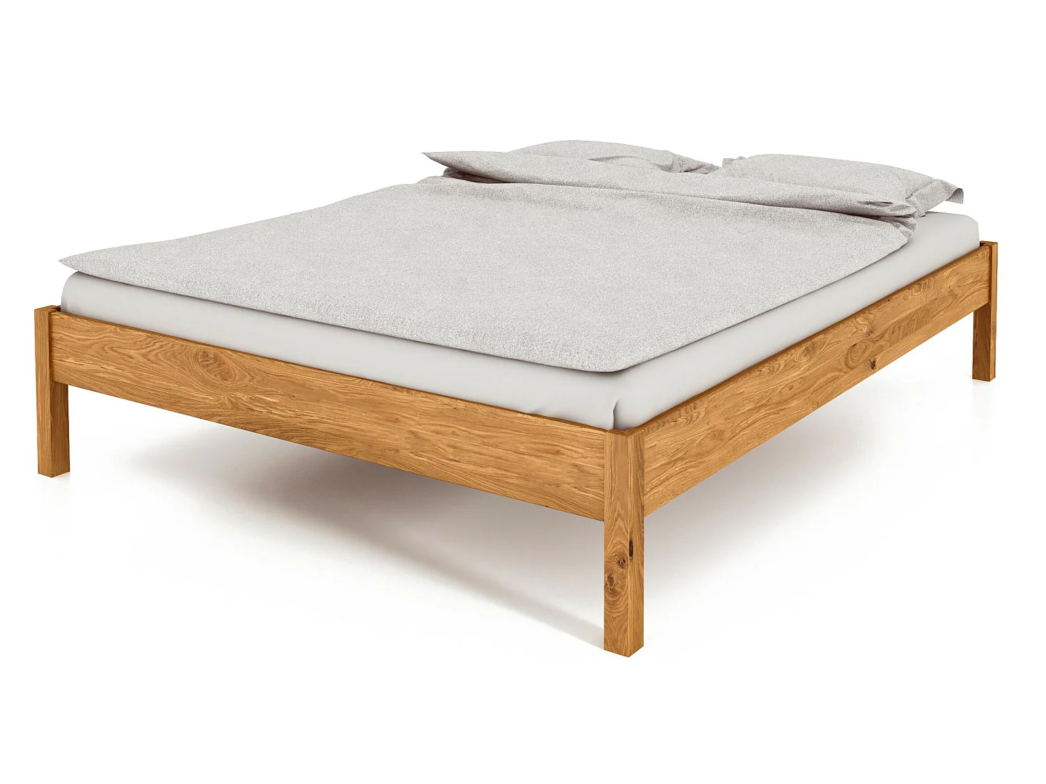 VENTO - Bettgestell aus Wildeiche, naturgeölt 120x200